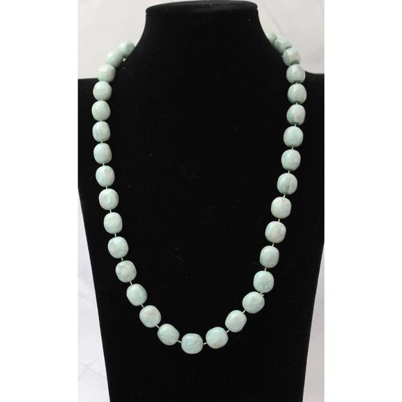 Variegated Faux Turquoise Colored Fashioned Vintage Beads  N70 - Picture 2 of 3